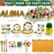 Hawaiian Luau Birthday Party Decorations 329PCS Tropical Aloha Party Supplies for Summer Beach Decor Disposable Dinnerware Set (25 Guest) with Plates Napkin Cups Table Skirt Straws Balloon Kit
